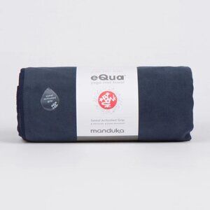 Manduka eQua Hot Yoga Mat Towel 72" midnight blue